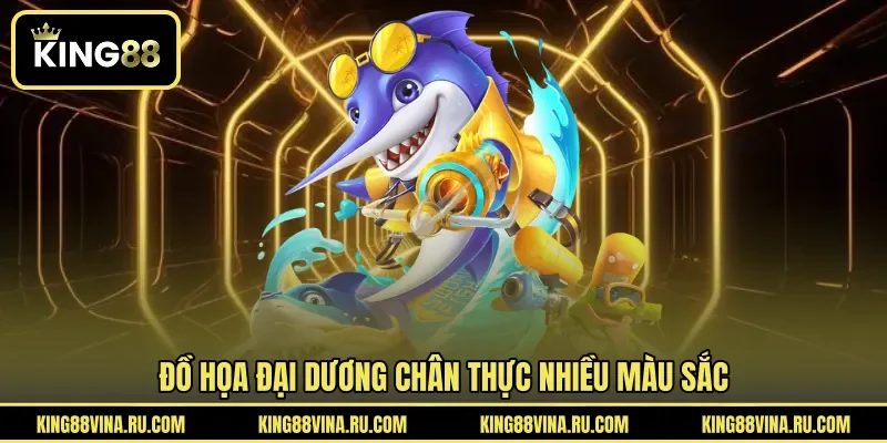 Đồ họa đại dương chân thực nhiều màu sắc